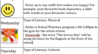We have a fun-filled week to celebrate different literacies during Literacy Week! Take a look! On Tuesday, everyone is encouraged to wear any outfit that brings them joy. How can […]