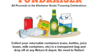 Dear Kitchener Families, The Grade 7 Parent committee is raising funds for the Grade 7 leaving celebrations with a bottle drive at the Return-It Depot. To support our Grade 7’s, […]