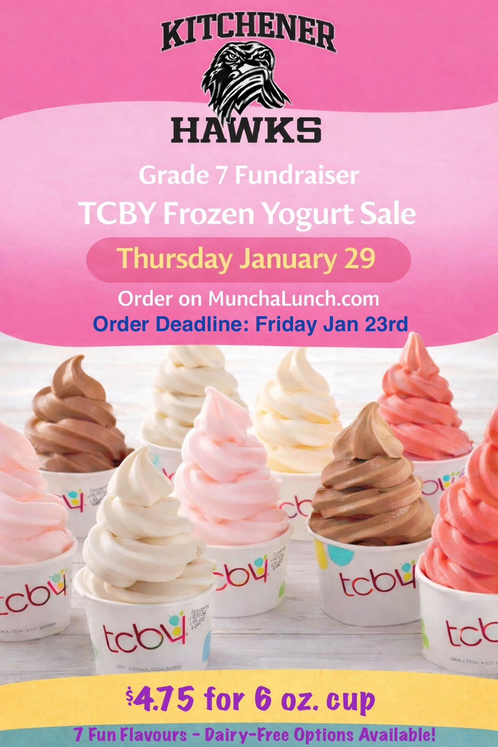 Grade 7 Frozen Yogurt Fundraiser Kitchener Elementary School 